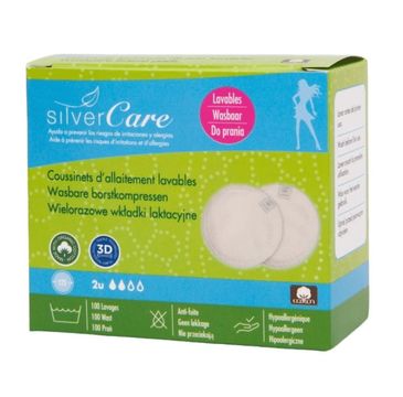 Masmi Silver Care wkładki laktacyjne wielorazowe z bawełny organicznej (2 szt.)