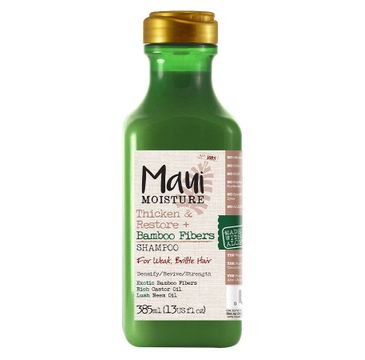 Maui Moisture Thicken & Restore + Bamboo Fibers Shampoo szampon do włosów osłabionych i łamliwych z bambusem (385 ml)