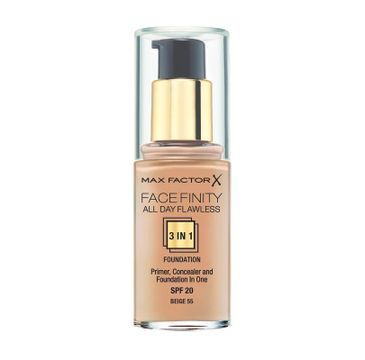 Max Factor Facefinity All Day Flawless 3w1 podkład do twarzy nr 55 Beige 30 ml