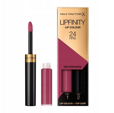 Max Factor Lipfinity Lip Colour dwufazowa pomadka w płynie o długotrwałym efekcie - 040 Vivacious