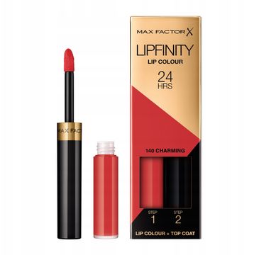 Max Factor Lipfinity Lip Colour dwufazowa pomadka w płynie o długotrwałym efekcie 140 Charming