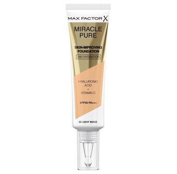 Max Factor Miracle Pure SPF30 PA+++ podkład poprawiający kondycję skóry 32 Light Beige (30 ml)
