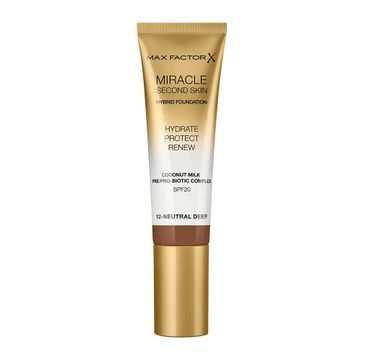 Max Factor Miracle Second Skin Hybrid Foundation podkład nawilżający z filtrem - 12 Neutral Deep (30 ml)