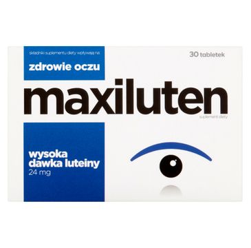 Maxiluten Suplement diety wspomagający zdrowie oczu z wysoką dawką luteiny 24mg 30 tabletek