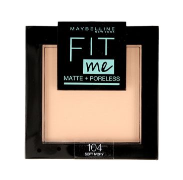 Maybelline Fit Me Matte Poreless Pressed Powder puder matujący do twarzy w kompakcie 104 Soft Ivory 9g