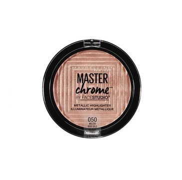 Maybelline Master Chrome Metallic Highlighter rozświetlacz do twarzy 050 Molten Rose Gold 6,7g