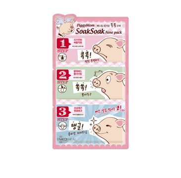 Mediheal Piggy Mom SoakSoak Nose Pack trzy etapowa maska usuwająca wągry 6g