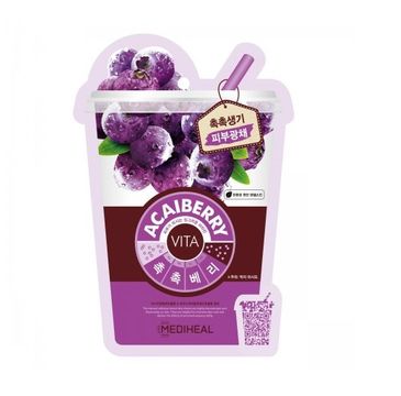 Mediheal Vita Acaiberry Mask maska energetyzująco- tonizująca z jagodami acai 20ml