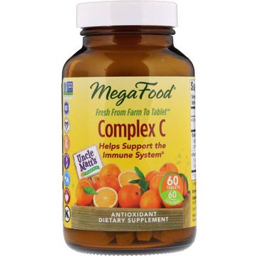 Mega Food Complex C organiczny kompleks witaminy C z pomarańczy suplement diety 60 tabletek