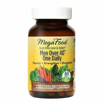 Mega Food Men Over 40 One Daily multiwitaminowy i mineralny codzienny suplement diety dla mężczyzn powyżej 40 roku życia 60 tabletek