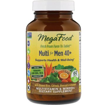 Mega Food Multi For Men 40+ multiwitaminy i minerały dla mężczyzn suplement diety 60 tabletek