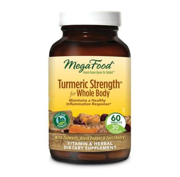 Mega Food Turmeric Strength For Whole Body kurkuma suplement diety 60 tabletek