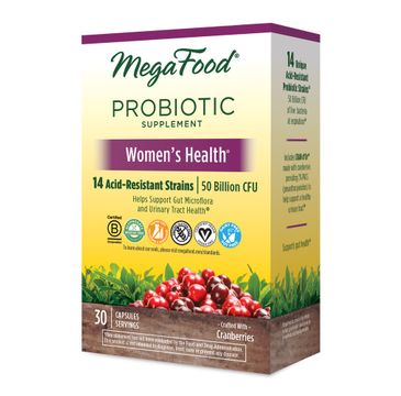 Mega Food Women's Health Shelf-Stable Probiotics probiotyk dla kobiet suplement diety 30 tabletek