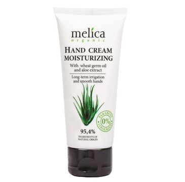 Melica Organic Hand Cream Moisturizing nawilżający krem do rąk z olejem z kiełków pszenicy i wyciągiem z aloesu (100 ml)