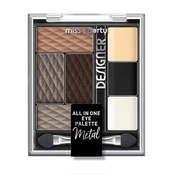 Miss Sporty Designer All In One Eye Palette paleta cieni  do powiek 300 Metal (9.5 g)