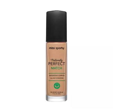 Miss Sporty Naturally Perfect Match wegański podkład nawilżający 150 Rose Vanilla (30 ml)