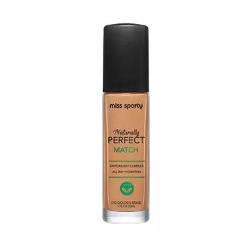 Miss Sporty Naturally Perfect Match wegański podkład nawilżający 210 Golden Beige (30 ml)