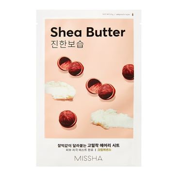 Missha Airy Fit Sheet Mask nawilżająco-odżywcza maseczka w płachcie z masłem shea Shea Butter 19ml