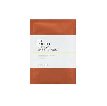 Missha Bee Pollen Renew Sheet Mask nawilżająca maseczka w płachcie na bazie ekstraktu z pyłku pszczelego 25ml