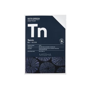 Missha Phyto - Chemical Skin Supplement Sheet Mask oczyszczająca maska w płachcie na twarz Tannin 25ml