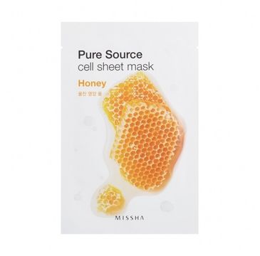 Missha Pure Source Cell Sheet Mask bawełniana maska na twarz Honey 21g