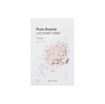 Missha Pure Source Cell Sheet Mask bawełniana maska na twarz Pearl 21g
