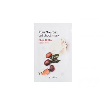 Missha Pure Source Cell Sheet Mask bawełniana maska na twarz Shea Butter 21g