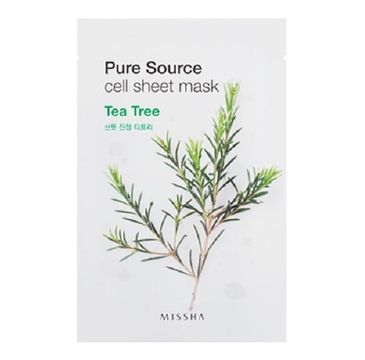 Missha Pure Source Cell Sheet Mask bawełniana maska na twarz Tea Tree 21g