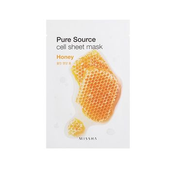 Missha Pure Source Cell Sheet Mask bawełniania maska na twarz Honey 21g