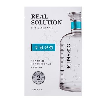 Missha Real Solution Tencel Sheet Mask Soothing Face Mask kojąca maseczka do twarzy w płachcie 25g