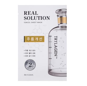 Missha Real Solution Tencel Sheet Mask Wrinkle Caring Face Mask przeciwzmarszczkowa maseczka do twarzy w płachcie 25g