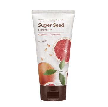 Missha Super Seed Cleansing Foam ujędrniajaco - nawilżająca pianka do mycia twarzy Grapefruit 150ml