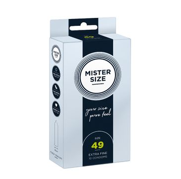 Mister Size Condoms prezerwatywy dopasowane do rozmiaru 49mm (10 szt.)