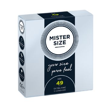 Mister Size Condoms prezerwatywy dopasowane do rozmiaru 49mm (3 szt.)
