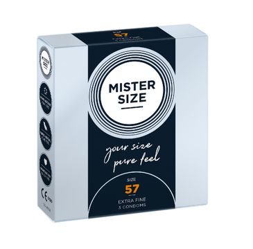 Mister Size Condoms prezerwatywy dopasowane do rozmiaru 57mm (3 szt.)