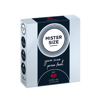 Mister Size Condoms prezerwatywy dopasowane do rozmiaru 60mm (3 szt.)