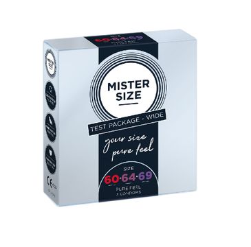 Mister Size Condoms prezerwatywy dopasowane do rozmiaru 60mm 64mm 69mm (3 szt.)