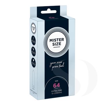 Mister Size Condoms prezerwatywy dopasowane do rozmiaru 64mm (10 szt.)
