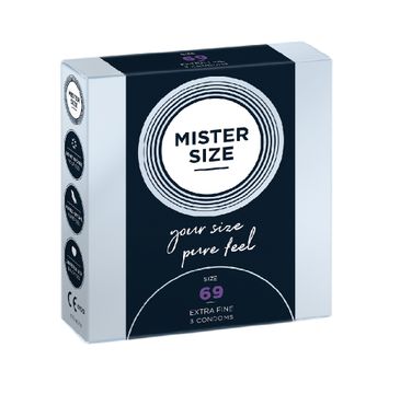 Mister Size Condoms prezerwatywy dopasowane do rozmiaru 69mm (3 szt)