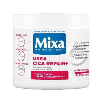 MIXA Urea Cica Repair+ regenerujący krem do twarzy dłoni i ciała 400ml