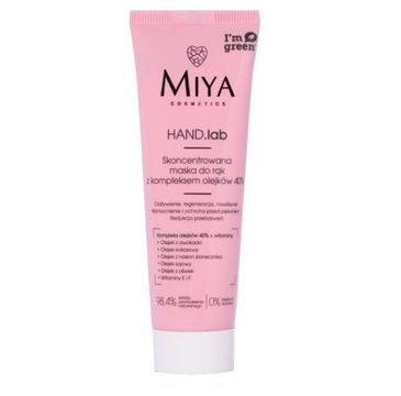 Miya Hand.lab skoncentrowana maska do dłoni i paznokci z kompleksem olejków 40% (50 ml)