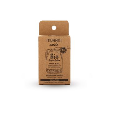 Mohani Smile Biodegradable Dental Floss biodegradowalna nić dentystyczna Odświeżająca Mięta Refill (2x30 m)