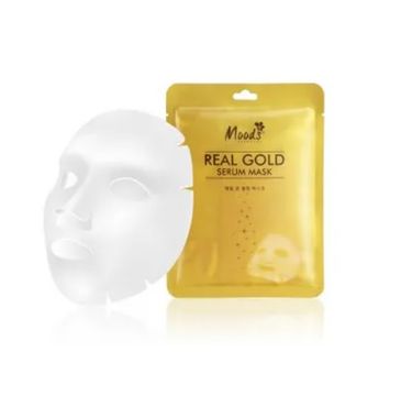 Moods Real Gold Serum Mask maska w płachcie z drobinkami złota 38ml