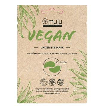 Muju Vegan Under Eye Mask wegańskie płatki pod oczy z kolagenem i aloesem (30 szt.)