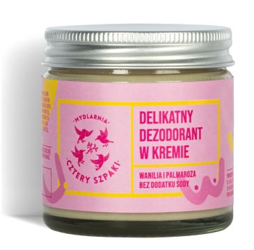 Mydlarnia Cztery Szpaki Delikatny dezodorant w kremie bez dodatku sody Badaj Się (60 ml)