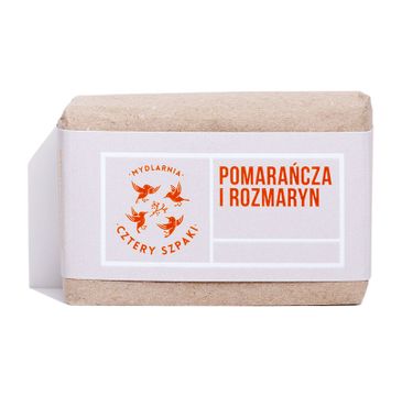 Mydlarnia Cztery Szpaki Mydło naturalne w kostce Pomarańcza i Rozmaryn (110 g)
