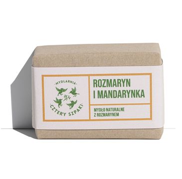Mydlarnia Cztery Szpaki Naturalne mydło w kostce z rozmarynem Rozmaryn i Mandarynka (110 g)