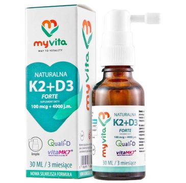 Myvita Naturalna Witamina K2 + D3 Krople suplement diety 30ml