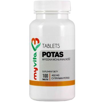 Myvita Potas 450mg suplement diety 100 tabletek