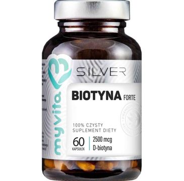 Myvita Silver Biotyna Forte 2500µg 100% czysty suplement diety 60 kapsułek